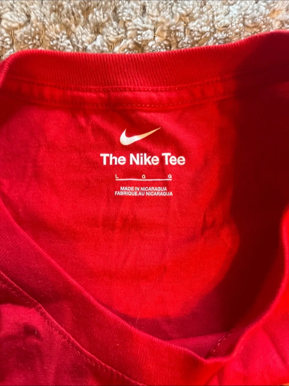 Nike Red 'Just Do It' Short Sleeve Graphic Tee